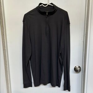 Men's Black Quarter-Zip Shirt